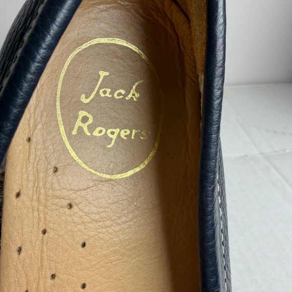 Jack Rogers Taylor Slip On Driving Loafer 8 Blue Leather Moccasin Comfort Shoes - Picture 11 of 12